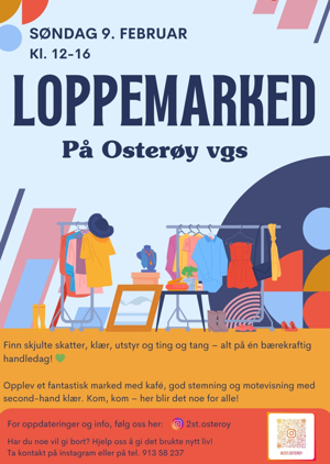 Bilde av plakaten til loppemarkedet