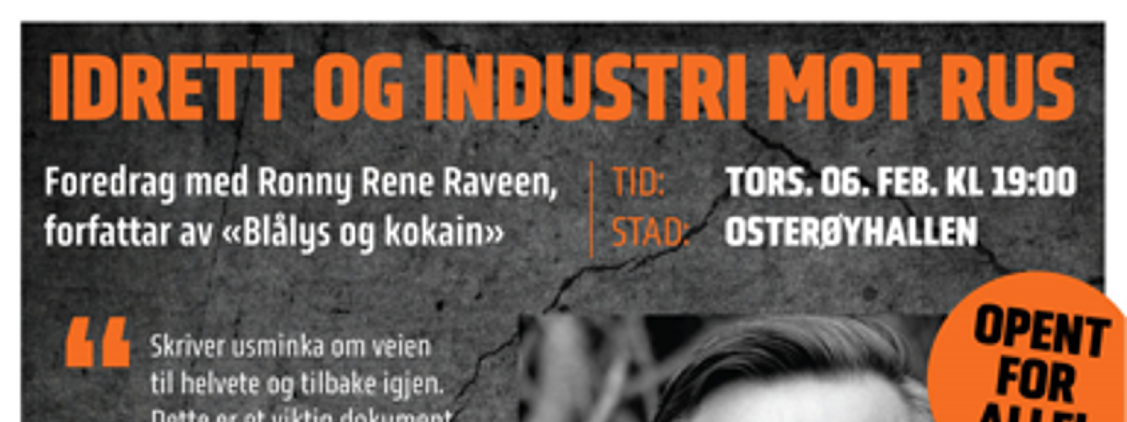 Bilde av plakat for arrangementet Idrett og industri mot rus